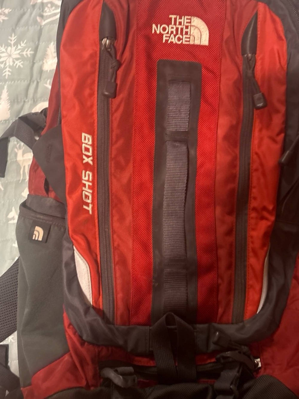 The North Face Red and Black Box Shot Backpack